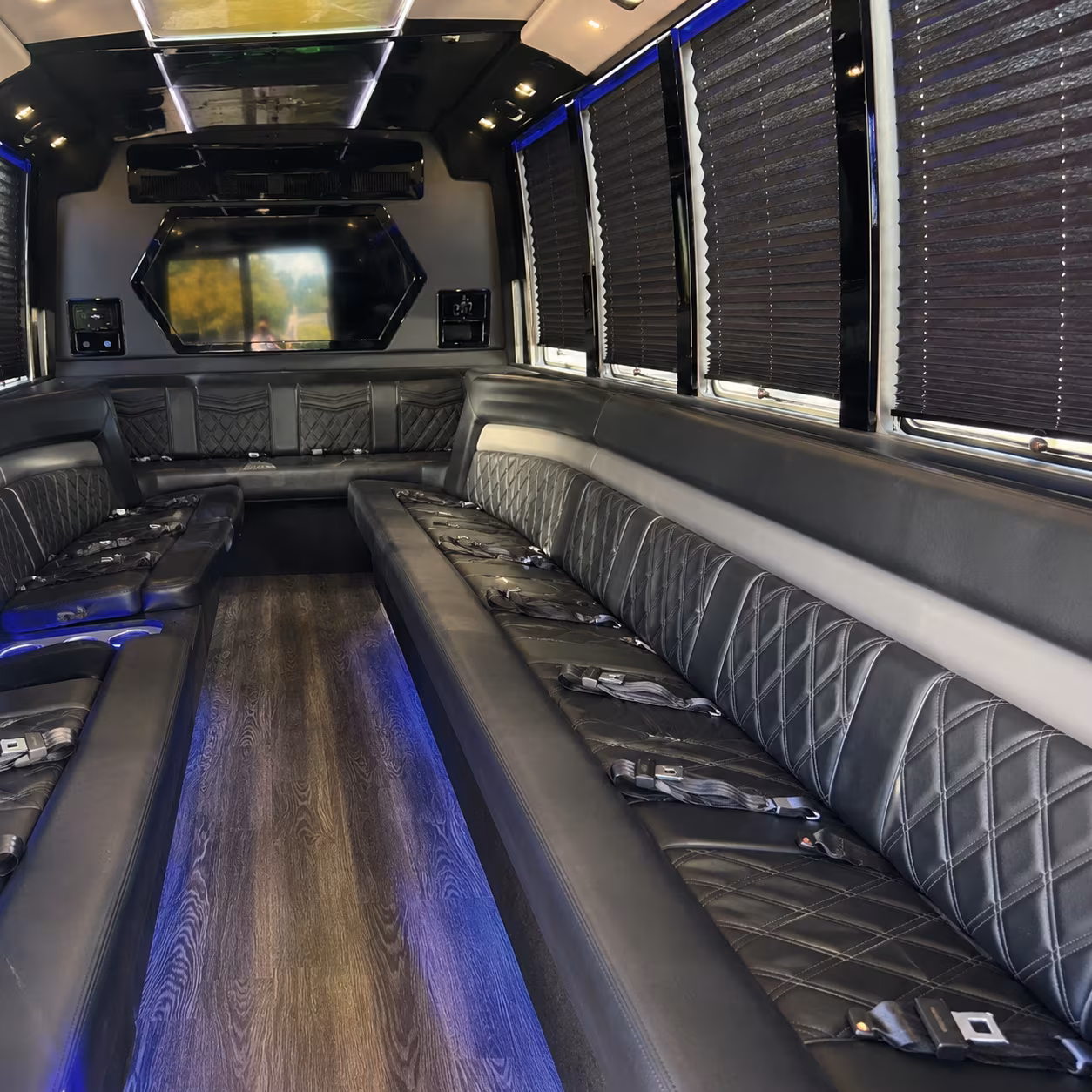 18 Passenger Party Bus Interior