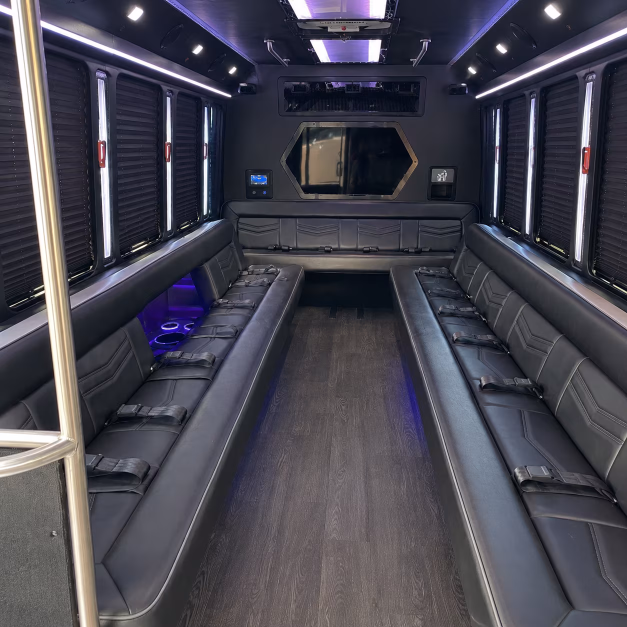 20 Passenger Party Bus Inside