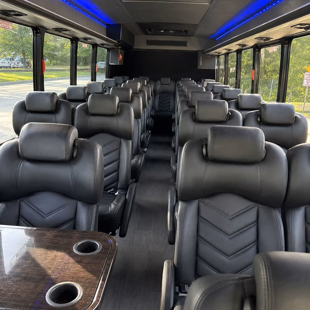 Lakeland Corporate Transportation party bus interior