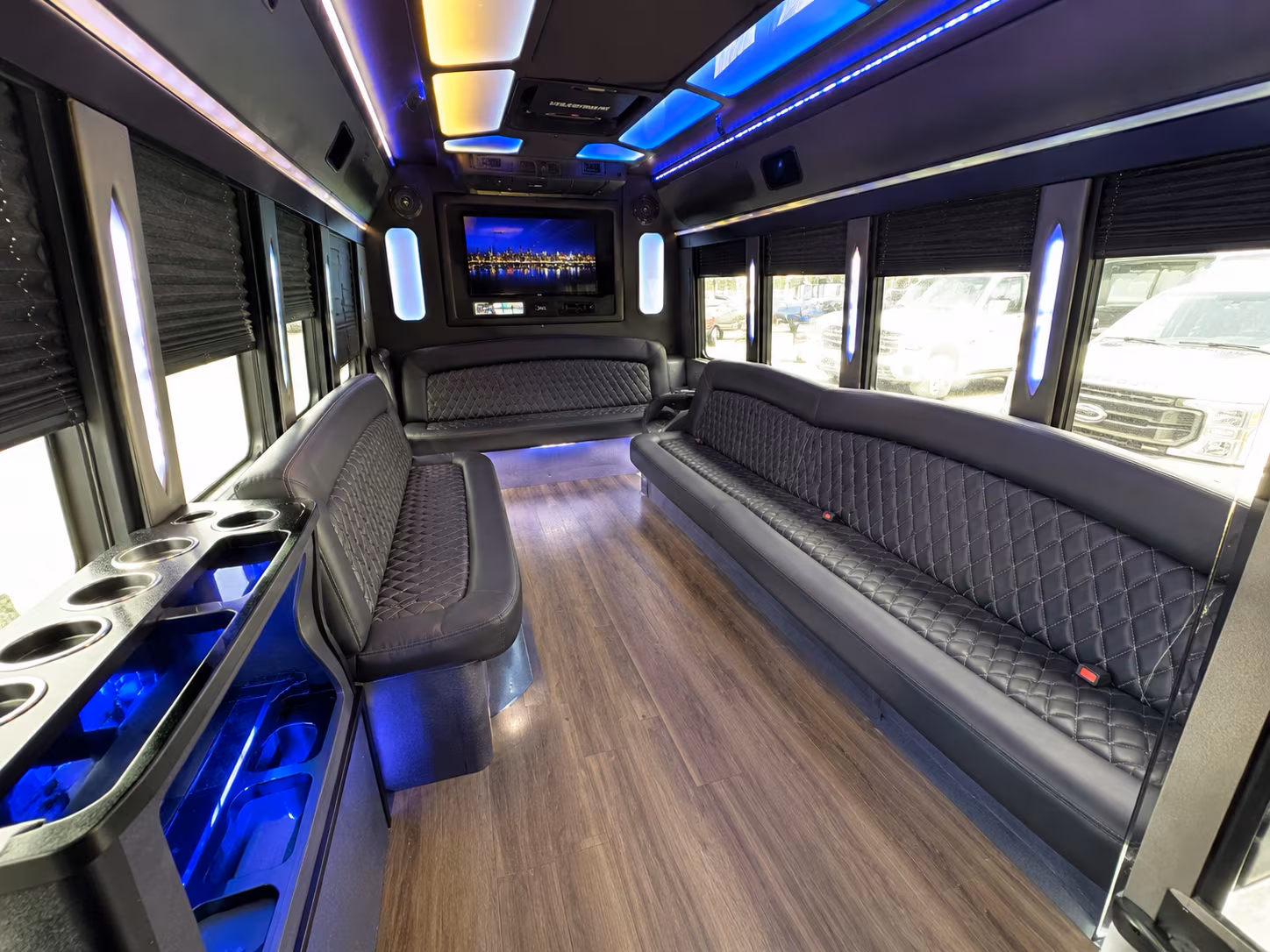 Lakeland Private Event Transportation party bus interior