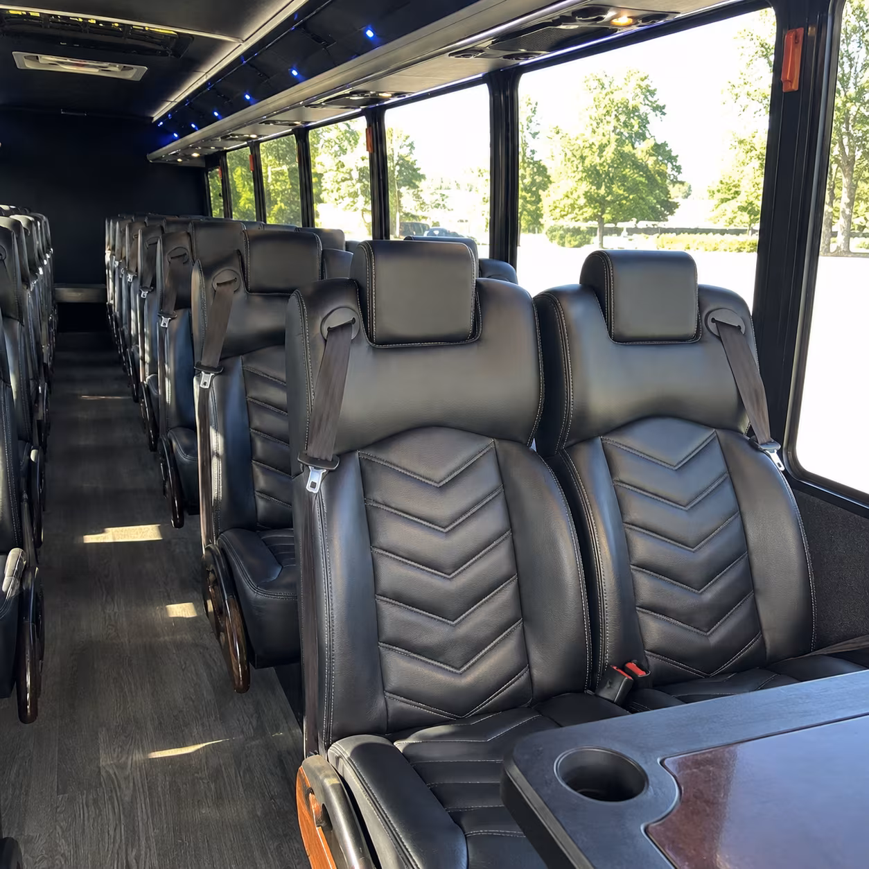 Lakeland School Event Transportation party bus exterior