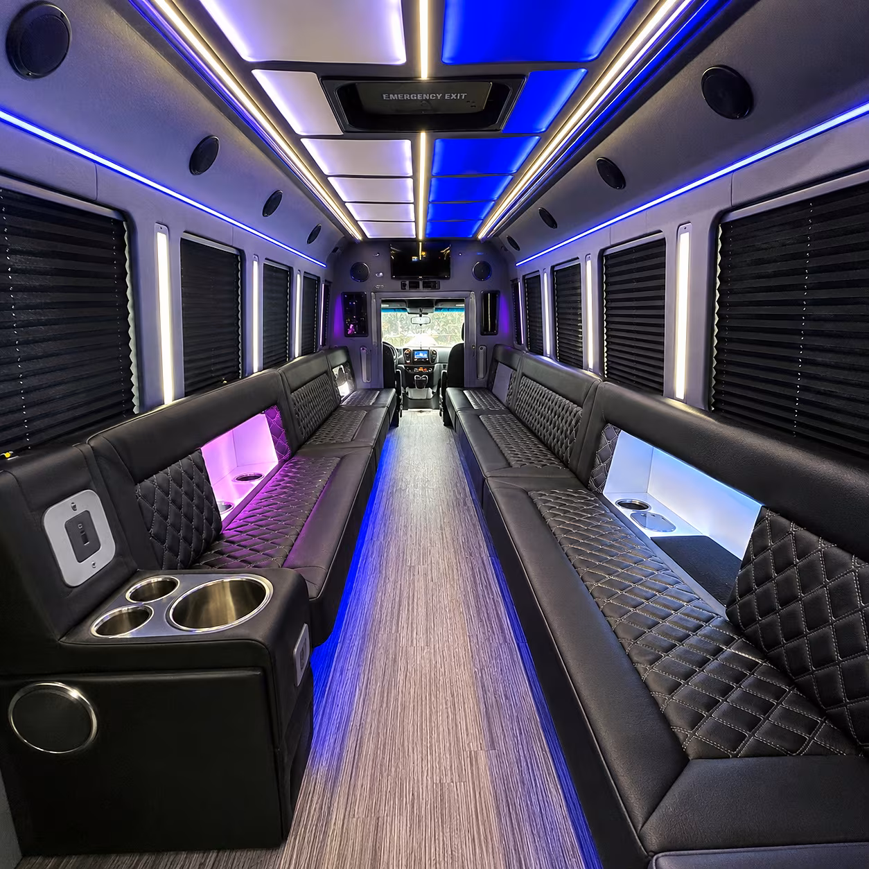 Lakeland Sporting Event Transportation party bus interior