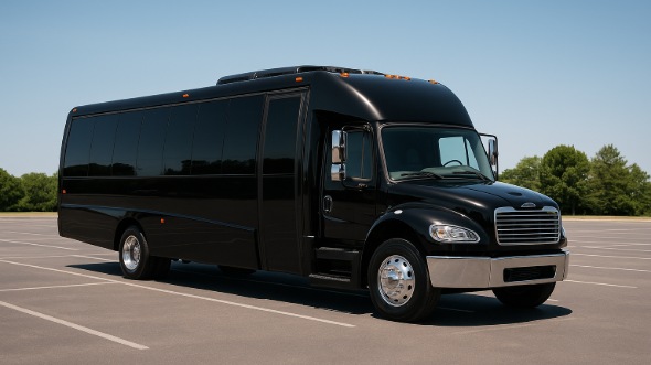 Exterior of Charter Bus Company Brandon's 20 Passenger Party Bus in Brandon