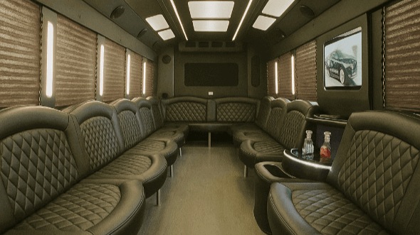 Interior of Lakeland Party Bus Company's 20 Passenger Party Bus in Lakeland