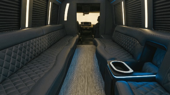 Interior of Charter Bus Company Orlando's 20 Passenger Party Bus in Orlando