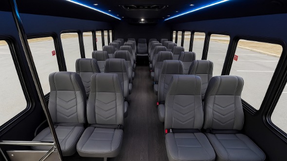 Interior of Charter Bus Company Lakeland's 25 Passenger Mini Bus in Lakeland
