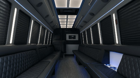 Interior of Lakeland Party Bus Company's 25 Passenger Party Bus in Lakeland