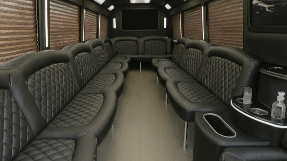 28 passenger party bus interior