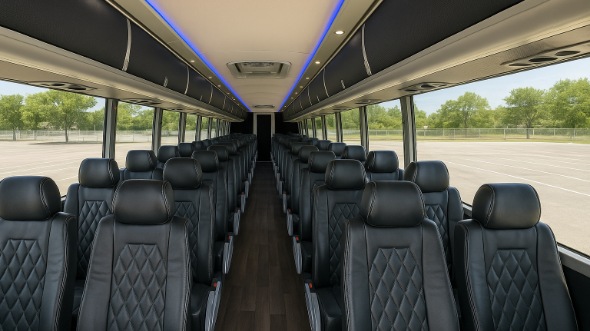 Interior of Charter Bus Company Lakeland's 40 Passenger Charter Bus in Lakeland