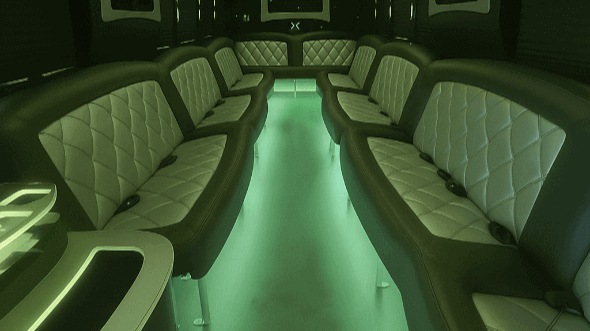 Interior of Charter Bus Company Clearwater's 40 Passenger Party Bus in Clearwater