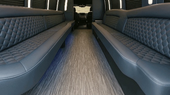 Interior of Charter Bus Company Tampa's 40 Passenger Party Bus in Tampa