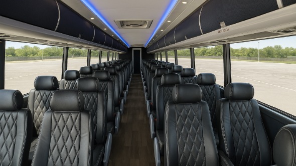 Interior of Charter Bus Company Lakeland's 51 Passenger Charter Bus in Lakeland