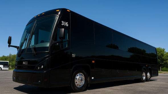 Exterior of Charter Bus Company Lakeland's 51 Passenger Charter Bus in Lakeland