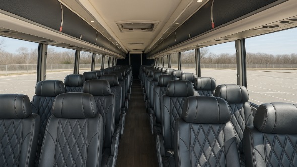 Interior of Charter Bus Company Lakeland's 54 Passenger Charter Bus in Lakeland
