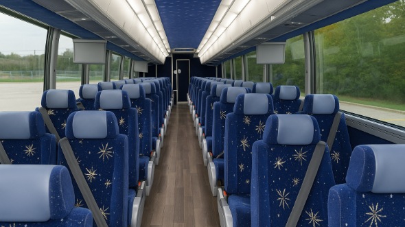Interior of Charter Bus Company Lakeland's 56 Passenger Charter Bus in Lakeland