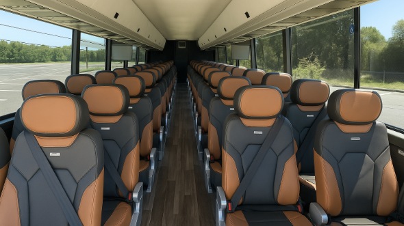 Interior of Charter Bus Company Lakeland's ADA Charter Bus in Lakeland