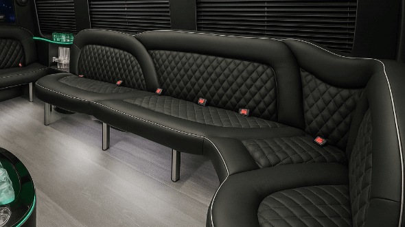 lakeland 15 passenger party bus interior