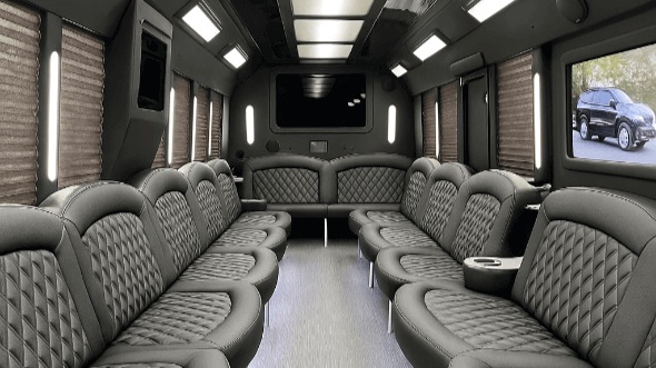 lakeland 25 passenger party bus interior