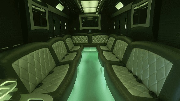 lakeland 28 passenger party bus interior